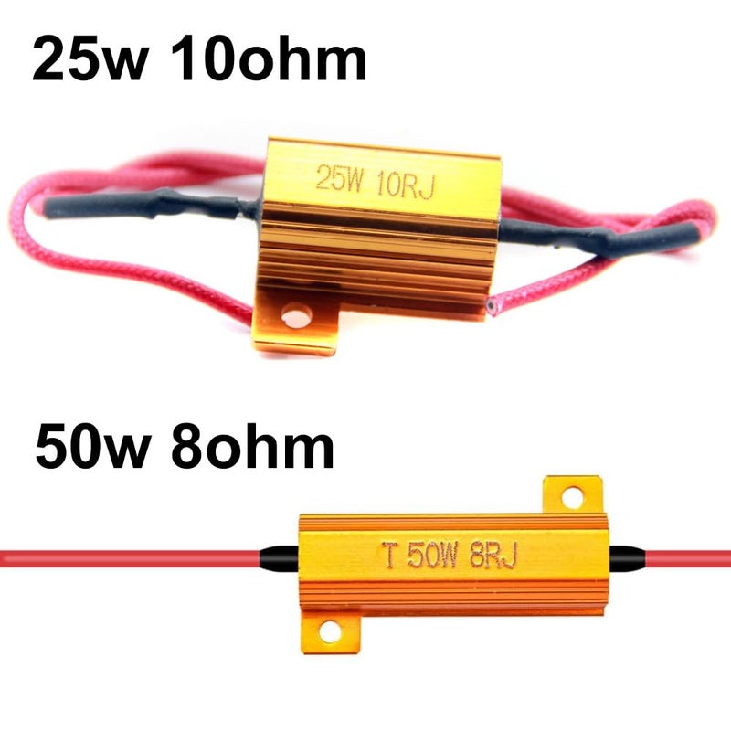 SOCAL-LED LIGHTING 2pcs LED Load Resistors 10 ohm LED Bulbs Turn Signal Error/Blinker/Hyper Flashing (25W) - Image 3